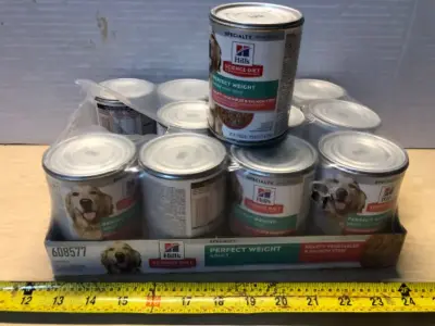 12 cans science diet adult dog food exp:7/27