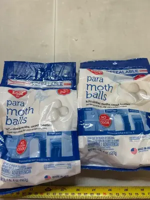 two bags of para mothballs