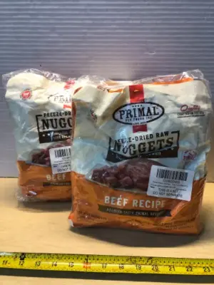 4 bags 14oz each freeze dried nuggets for dogs exp:5/15/26