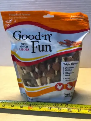 24oz triple flavor kabobs for dogs exp:6/24/26
