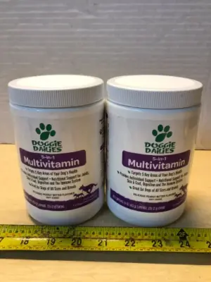2 tubs 16oz each 5in1 multivitamins for dogs exp:5/26