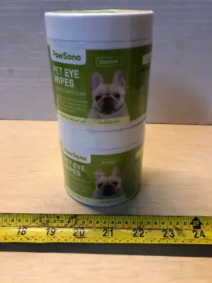 2 tubs pet eye wipes