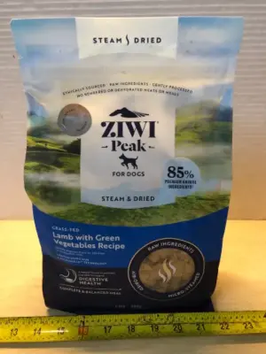 1.8lb ziwi peak steam dried dog food exp:4/25/26