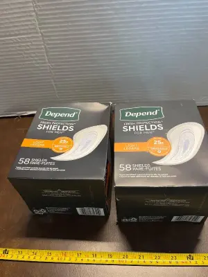 2ct depend shelds men 58pk