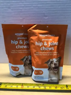2 bags 23.28oz hip and joint dog chews exp:5/31/26