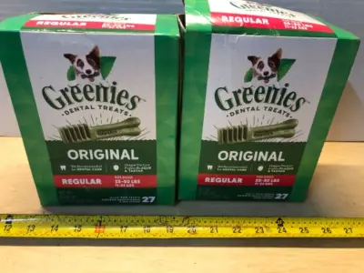 2 boxes greenies dental treats exp:4/17/26