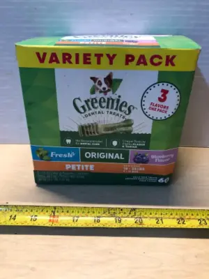 36oz greenies dental treats variety pack exp:8/26