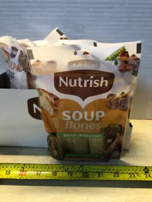 8 bags 6.3oz soup bones nutrish dog chews exp:7/7/27