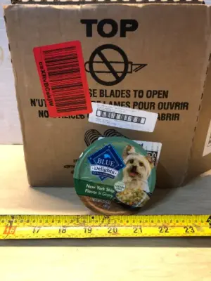 12 cups 3.5oz each blue buffalo dog food exp:2/14/26