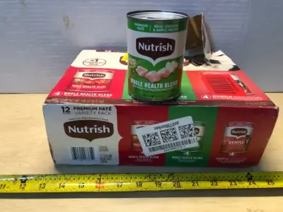 12 cans nutrish dog food exp:9/3/27
