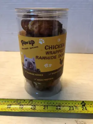 12.5oz chicken wrapped rawhide donuts exp:4/17/27