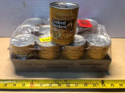 12 cans evangers dog food exp:12/28