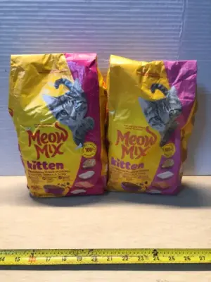 2 bags 3.15lb meow mix kitten food exp:4/19/27