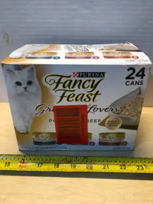 24 cans fancy feast cat food exp:1/28