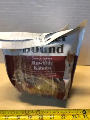 2 bags 12oz each rawhide kabobs exp:1/3/26