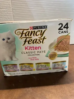 24 cans fancy feast kitten food