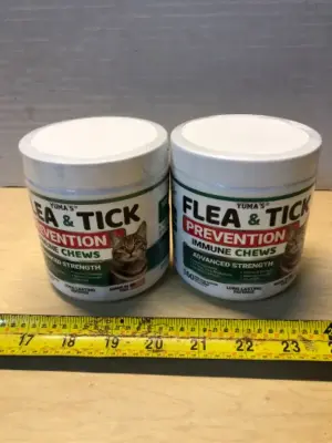 2 tubs flea and tick prevention chews 160 each exp:5/27