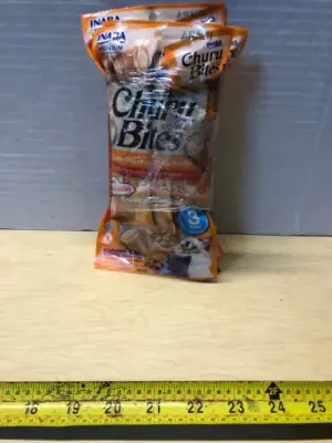 3 packs 3count per pack churu bites cat treats exp:3/10/27