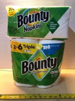 200 count bounty napkins 2 rolls bounty paper towels