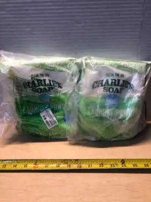 2 bags 4lbs each Charlie’s soap laundry powder