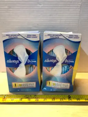 2 boxes always flex foam size 1 36 pads with wings