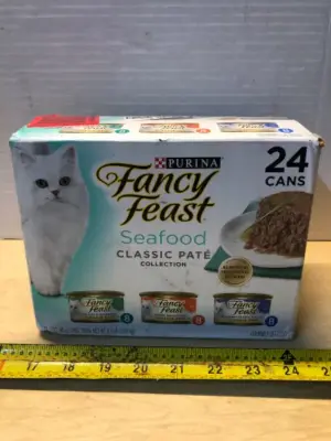 24 cans fancy feast cat food exp:10/27