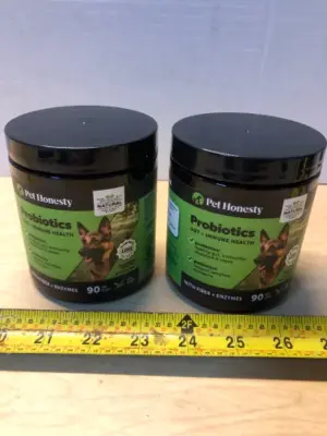 2 tubs 90 chews each probiotics gut and immune health for dogs exp5/22/26