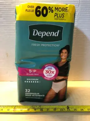 32 count size small depend underwear