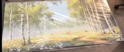 30x60 forest wall decor