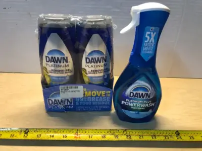 2 bottles 18oz dawn platinum 16oz dawn power wash