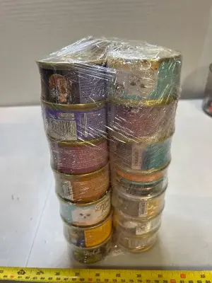 lots of cans of cat food