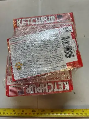 A lot of ketchup inspired dog food toppers