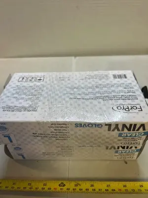 2 100 packs vinyl gloves size large