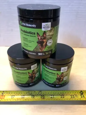 3 tubs 90 chews each probiotics gut + immune health exp:5/22/26