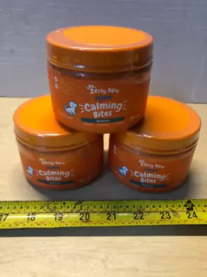 3 tubs 90 chews each puppy calming bites exp:11/26