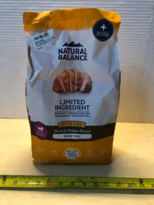 4lb natural balance grain free small breed dog food exp:1/8/27