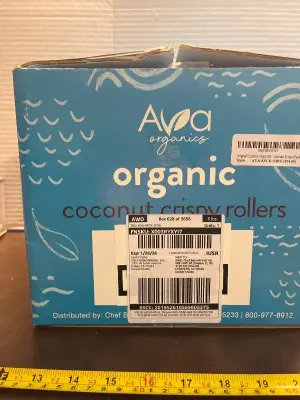 organic coconut crispy rollers exp 01/26