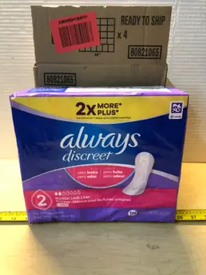 2 packs always discreet level 2 bladder leak liners