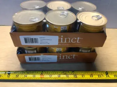 2 packs 12 cans each instinct cat food exp:6/13/28