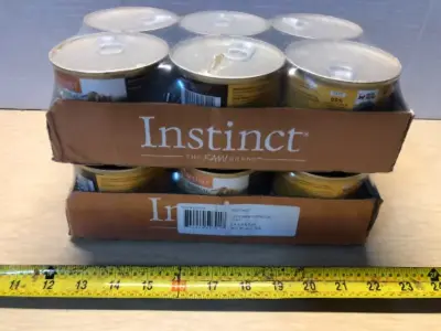 2 packs 12 cans each instinct cat food exp:6/13/28
