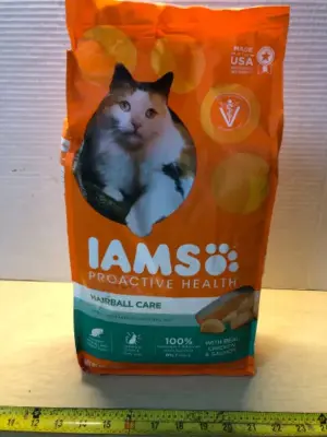 7lbs IAMS hairball care cat food exp:7/8/26