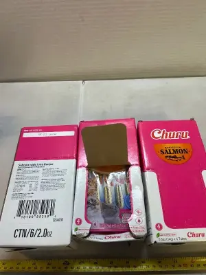 3 ct full box salmon churu tubes 05/22/26