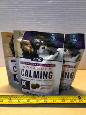3 bags 60 chews each advanced calming dog chews exp:12/5/25