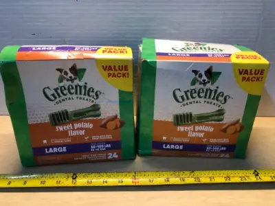2 boxes 36oz greenies dental treats exp:11/25/29