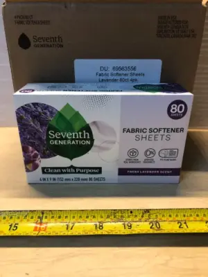 4 boxes seventh generation fabric softener sheets