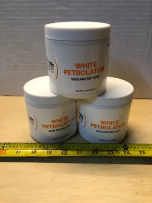 3 tubs 15oz white petrolatum