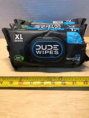 3 pack dude flushable wipes