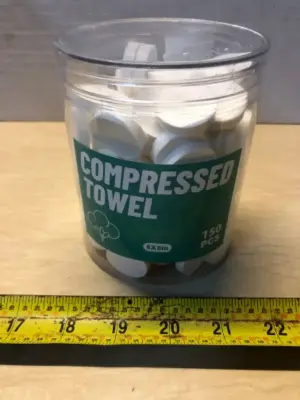 150pc compressed towels