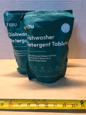 3 bags 60 tablets each dishwasher detergent tablets