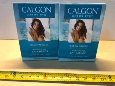 2 boxes 30oz calgon bath beads